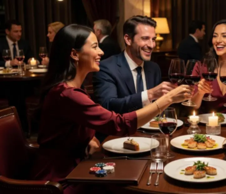 Guests enjoying an elegant dinner and special moments